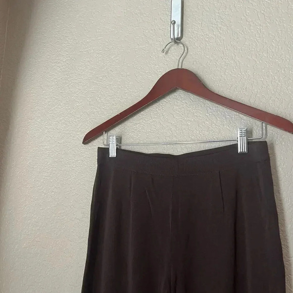 Exclusively Misook Pull on Knit Trousers Pants Brown Acrylic XS Women’s - Picture 4 of 5